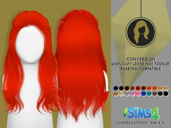 Alpha SIMPLICIATY LEONE HAIR TODDLER VERSION - The Sims 4 Custom Content