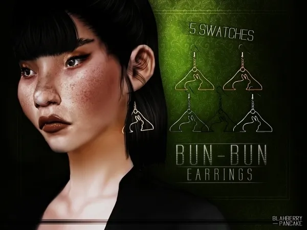 Bun Bun Earrings - The Sims 4 Custom Content