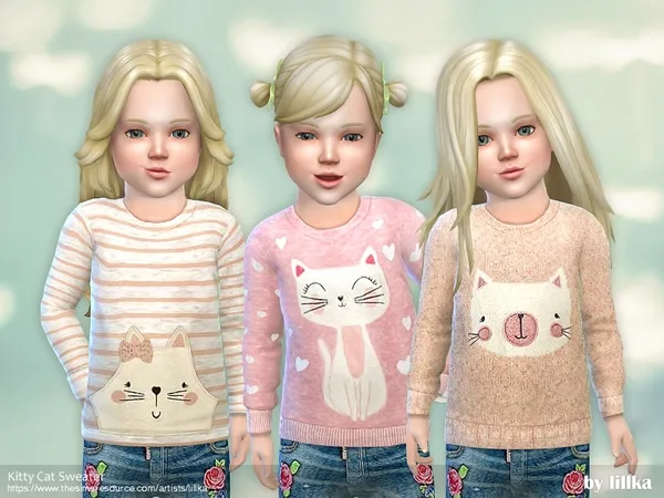 Alpha Kitty Cat Sweater - The Sims 4 Custom Content