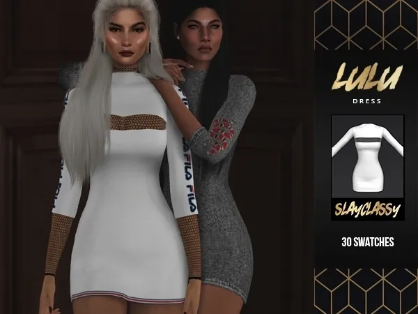 Alpha SlayClassy Lulu Dress by slayclassy - The Sims 4 Custom Content