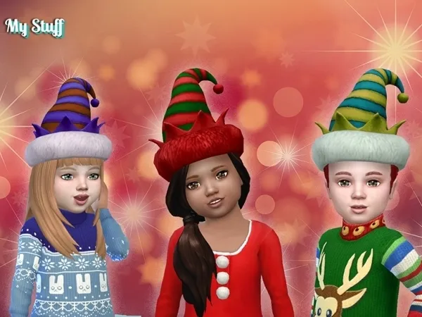 Alpha Holiday Elf Hat for Toddlers - The Sims 4 Custom Content