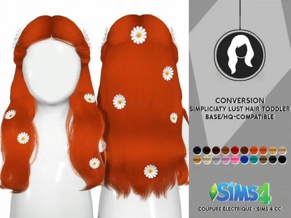Alpha SIMPLICIATY LUST HAIR TODDLER VERSION - The Sims 4 Custom Content