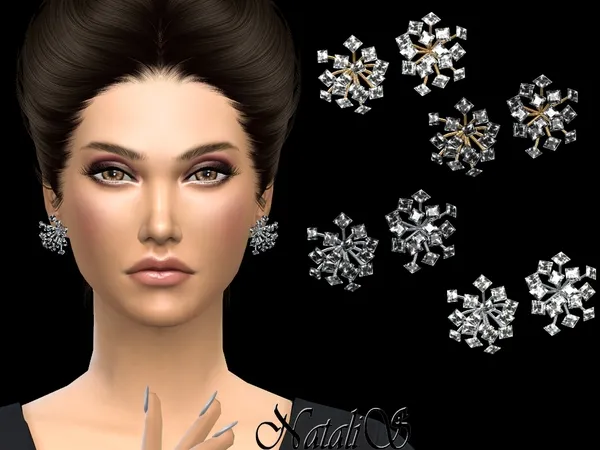 Alpha NataliS Stardust stud earrings - The Sims 4 Custom Content