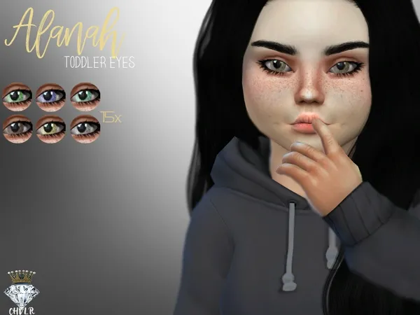 Alpha TODDLER Alanah Eyes N04 - The Sims 4 Custom Content