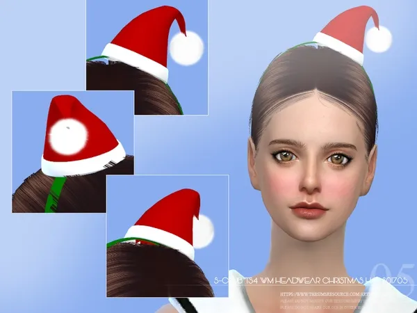Alpha S Club WM Headwear Christmas - The Sims 4 Custom Content