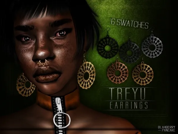 Treyu Earrings - The Sims 4 Custom Content