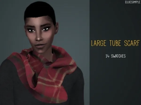 Elliesimple Large Tube Scarf - The Sims 4 Custom Content