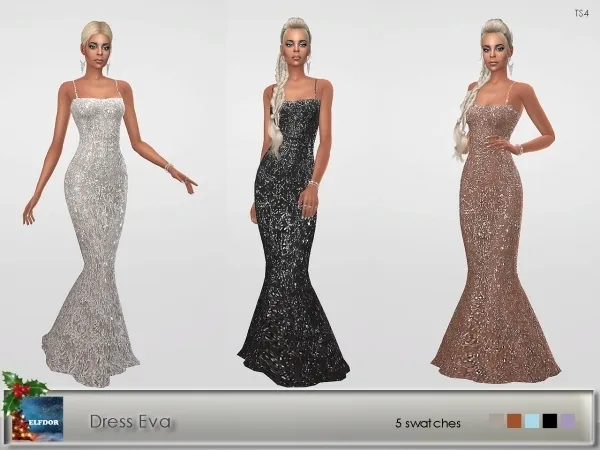 Alpha Dress Eva - The Sims 4 Custom Content