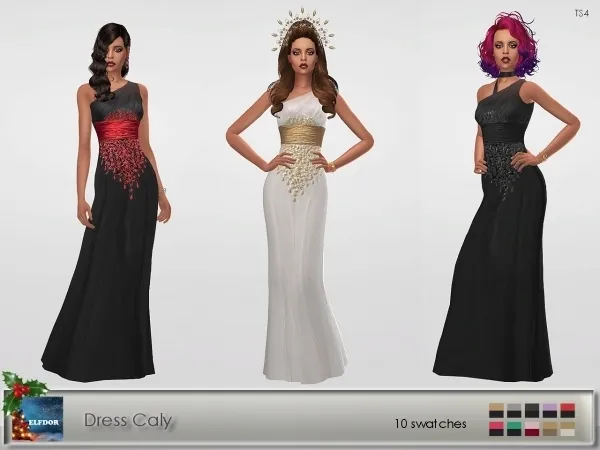 Alpha Dress Caly - The Sims 4 Custom Content