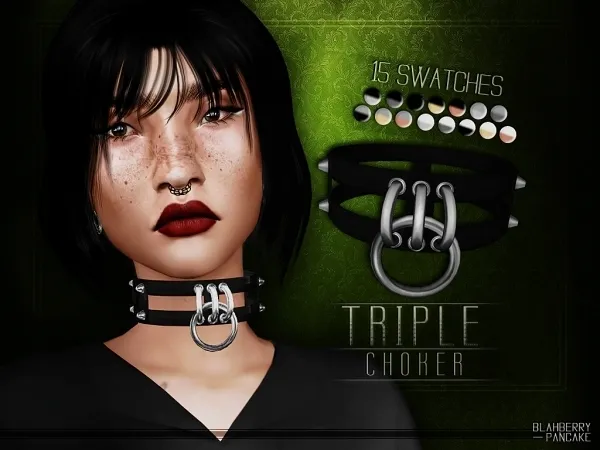 Triple Choker - The Sims 4 Custom Content