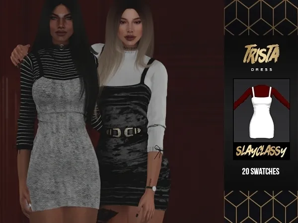 Alpha SlayClassy Trista Dress by slayclassy - The Sims 4 Custom Content