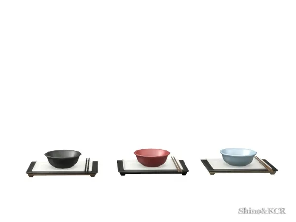 Japan Dining Place Setting - The Sims 4 Custom Content