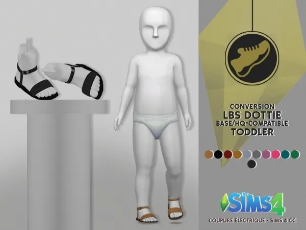 Alpha LBS DOTTIE SANDALS TODDLER - The Sims 4 Custom Content
