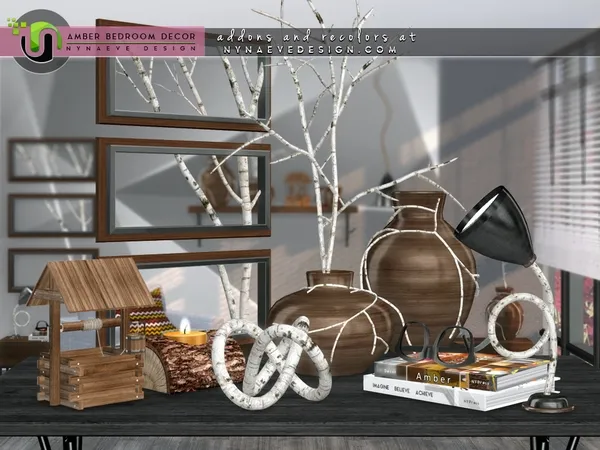 Alpha Amber Bedroom Decor by thesimsresource - The Sims 4 Custom Content
