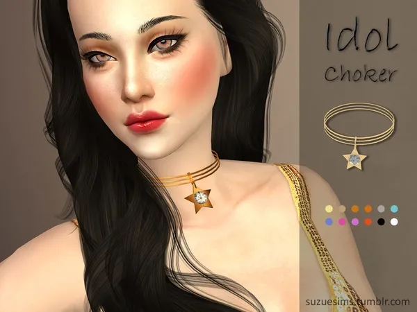 Maxis Match [Suzue] Idol Choker - The Sims 4 Custom Content