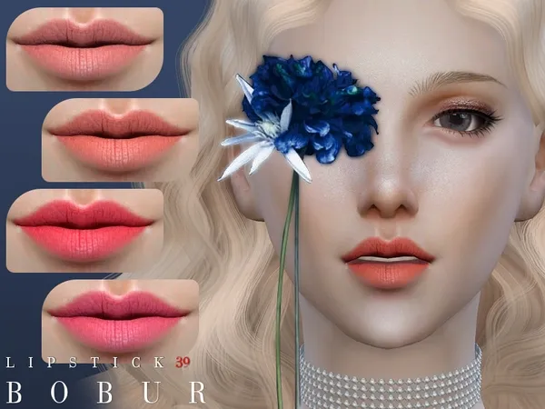 Maxis Match Bobur Lipstick 39 - The Sims 4 Custom Content