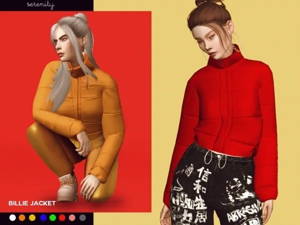 Alpha Billie Jacket - The Sims 4 Custom Content