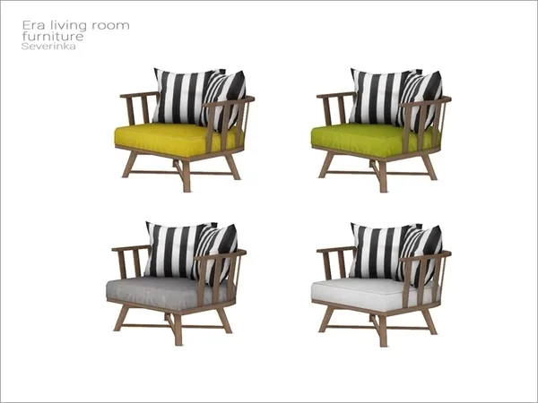 [Era livingroom] living chair by thesimsresource - The Sims 4 Custom Content