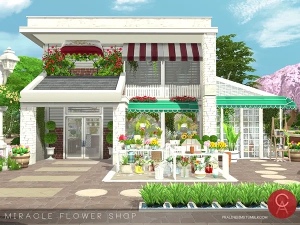 Maxis Match Miracle Flower Shop - The Sims 4 Custom Content