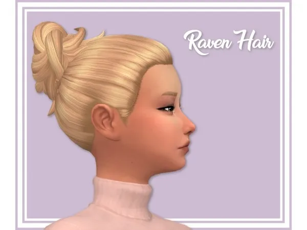 Maxis Match Raven Hair - The Sims 4 Custom Content