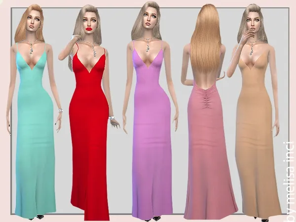 Maxis Match Backless Maxi Dress - The Sims 4 Custom Content