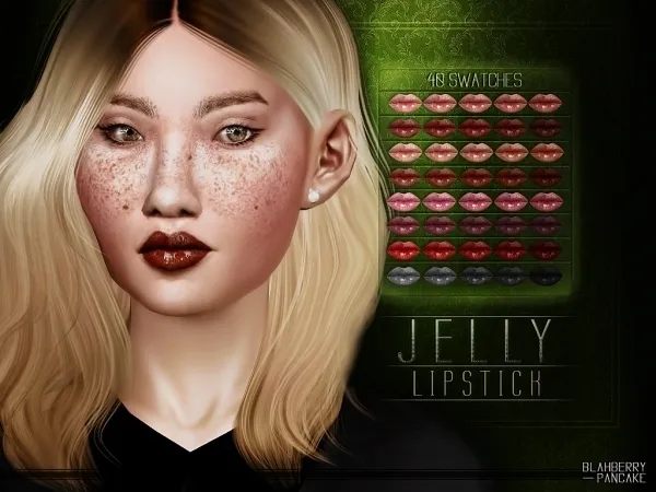 Alpha Jelly Lipstick Blahberry Pancake - The Sims 4 Custom Content