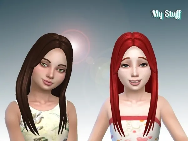Alpha Single Hair for Girls - The Sims 4 Custom Content