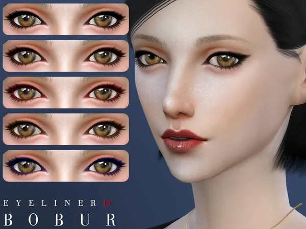 Maxis Match Bobur Eyeliner 13 - The Sims 4 Custom Content