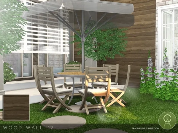 Wood Wall 12 by thesimsresource - The Sims 4 Custom Content