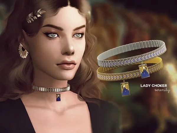 Alpha Lady Choker - The Sims 4 Custom Content