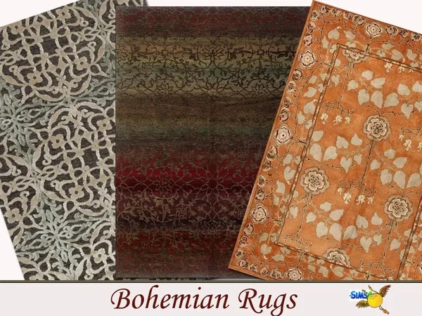Alpha evi Bohemian Rugs - The Sims 4 Custom Content