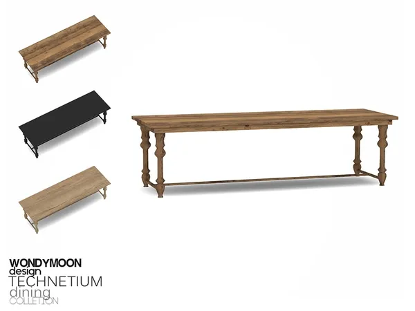 Technetium Dining Table by thesimsresource - The Sims 4 Custom Content