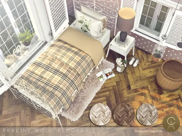 Alpha Praline Wood Floors 2 by thesimsresource - The Sims 4 Custom Content