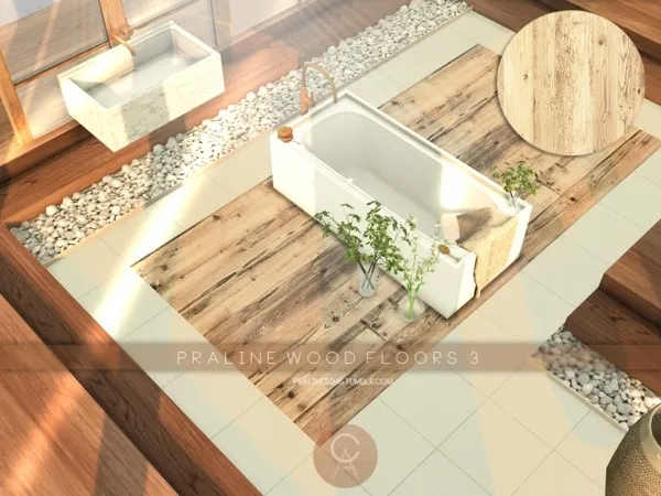 Alpha Praline Wood Floors 3 by thesimsresource - The Sims 4 Custom Content