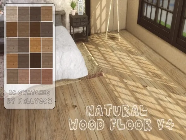 Alpha Natural Wood Floor V4 by Mellysimblr - The Sims 4 Custom Content