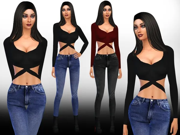 Alpha Trendy Casual Outfits - The Sims 4 Custom Content