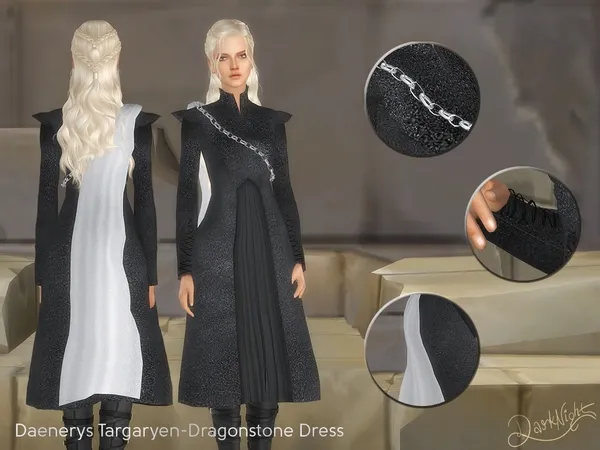 Alpha Dragonstone Dress [Daenerys Targaryen] - The Sims 4 Custom Content