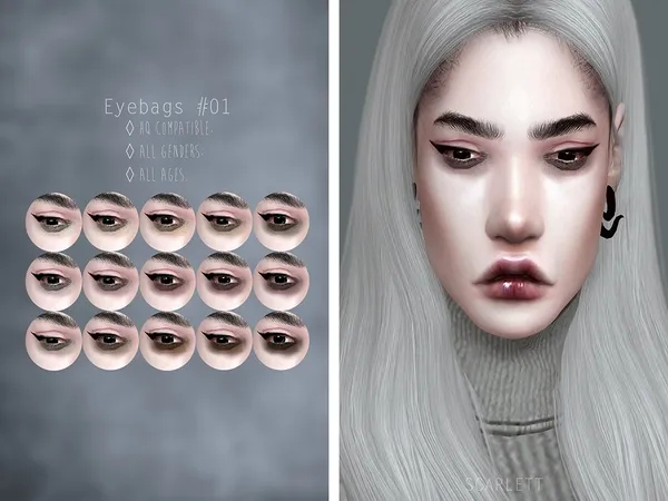 Alpha Eyebags 01 - The Sims 4 Custom Content
