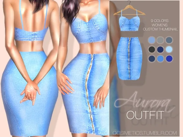 Alpha Aurora Outfit - The Sims 4 Custom Content
