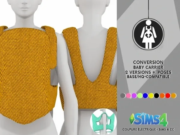 Alpha BABY CARRIER by redheadsims - The Sims 4 Custom Content