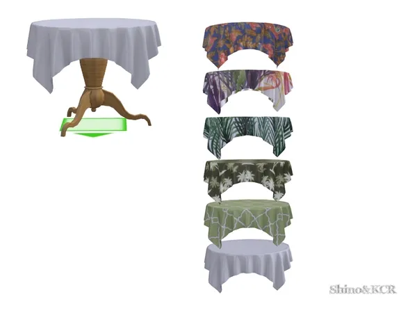 Outdoor Caribbean Table Cloth Dining Table - The Sims 4 Custom Content