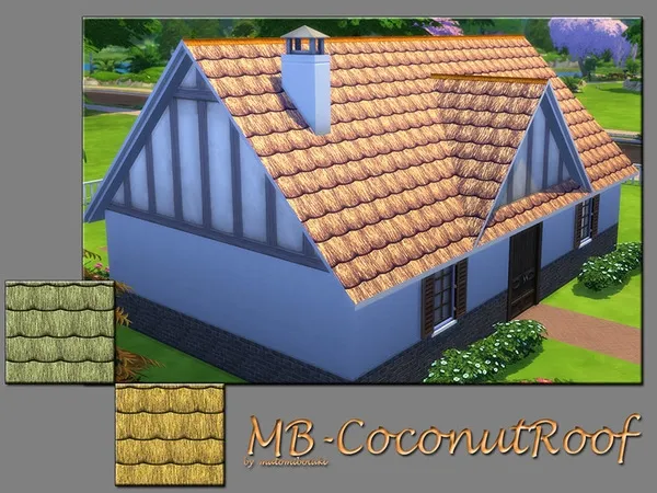 Alpha MB CoconutRoof - The Sims 4 Custom Content