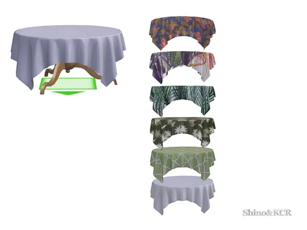 Outdoor Caribbean Table Cloth Coffee Table - The Sims 4 Custom Content
