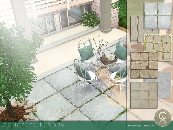Alpha Concrete Floors by thesimsresource - The Sims 4 Custom Content