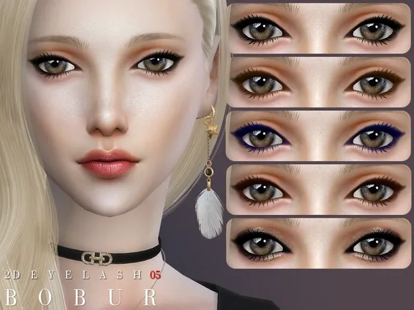 Alpha Bobur 2D Eyelash 05 - The Sims 4 Custom Content