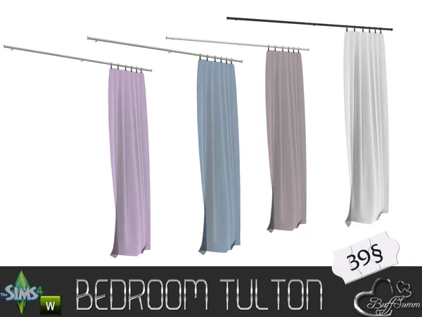 Tulton Bedroom Curtain Half (right side) rc1 by thesimsresource - The Sims 4 Custom Content
