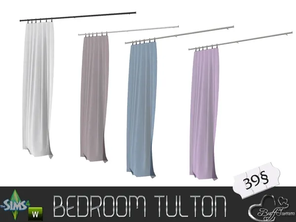 Tulton Bedroom Curtain Half (left side) rc1 by thesimsresource - The Sims 4 Custom Content