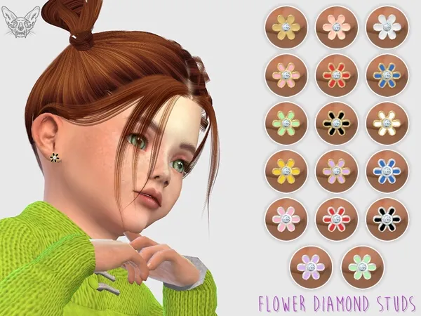 Alpha Enamel Overlay Diamond Toddler - The Sims 4 Custom Content