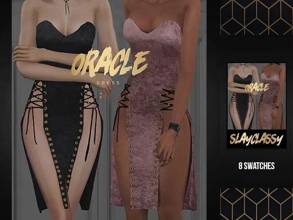 Alpha SlayClassy Oracle Dress by slayclassy - The Sims 4 Custom Content