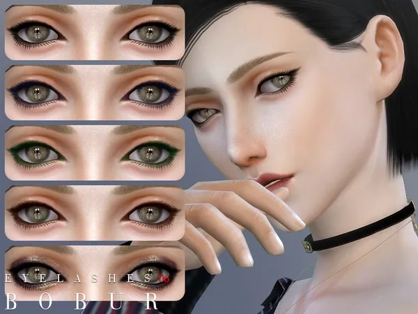 Alpha Bobur Eyelashes 06 - The Sims 4 Custom Content